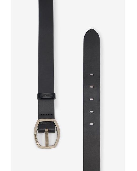 Roberto Cavalli Multicolor Belt With Branded Geometric Buckle for men