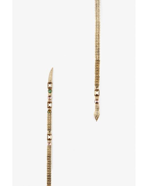 Roberto Cavalli Multicolor Serpentine Chain Belt