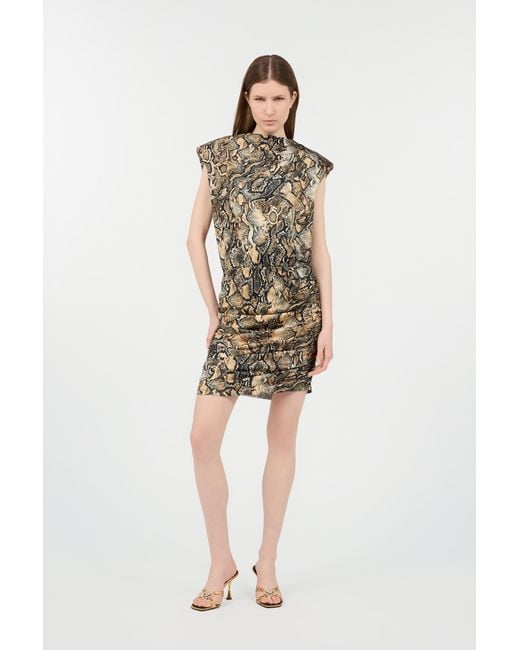 Mini-Robe À Imprimé Python Roberto Cavalli en coloris White