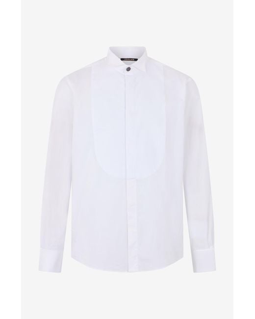 Roberto Cavalli White Tuxedo Shirt for men