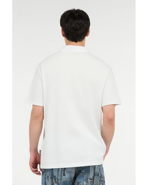 Roberto Cavalli White Polo With Jc Monogram Embroidery for men