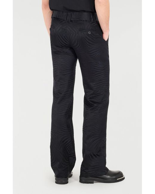 Roberto Cavalli Blue Flared Pants With Tiger Skin Pattern for men