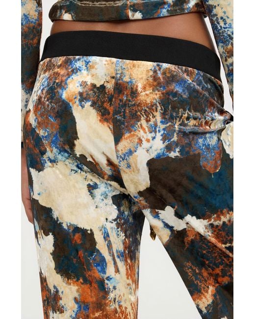 Roberto Cavalli Multicolor Rusty Stain Print Trousers