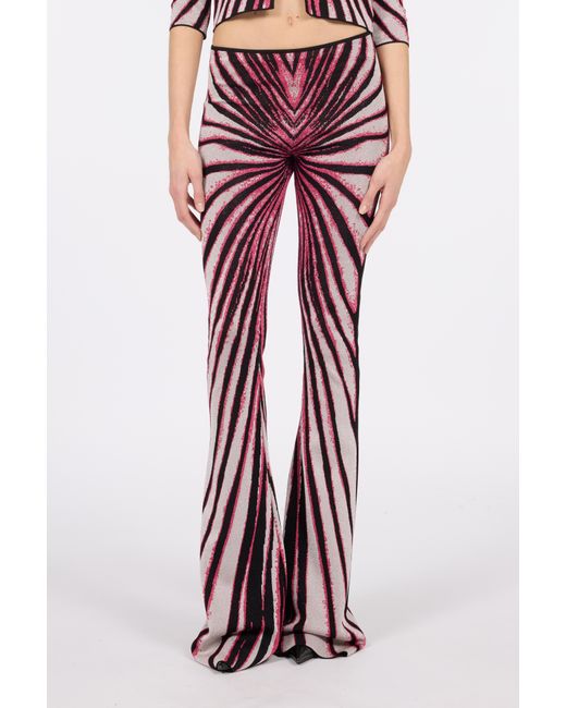 Roberto Cavalli Purple Ray Of Paradise Print Trousers