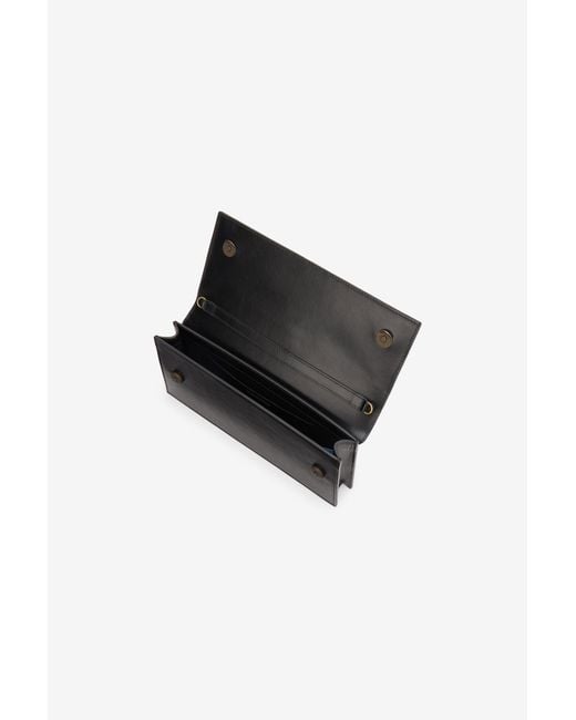 Roberto Cavalli Black Leather Mini Bag With Shoulder Strap