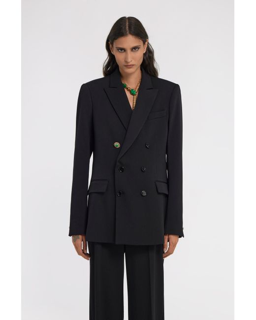 Roberto Cavalli Black Double-Breasted Blazer
