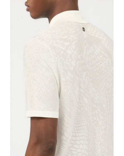 Polo Con Estampado Python Roberto Cavalli de hombre de color White