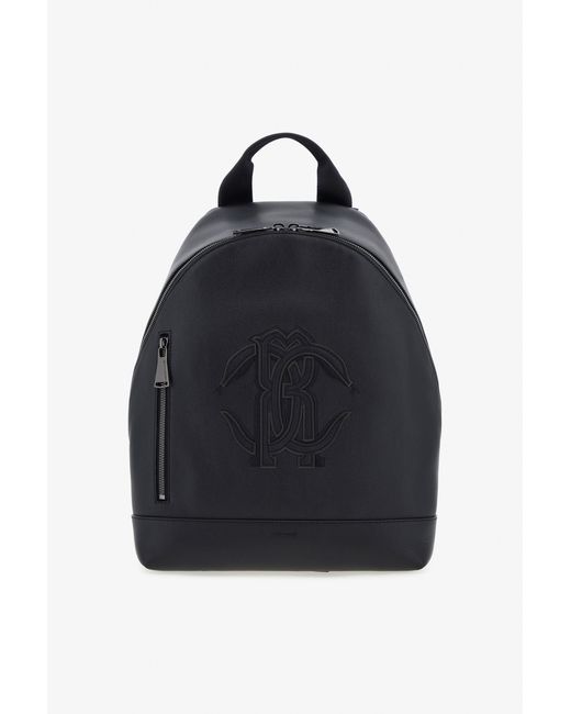 Roberto Cavalli Blue Rc Logo Backpack for men