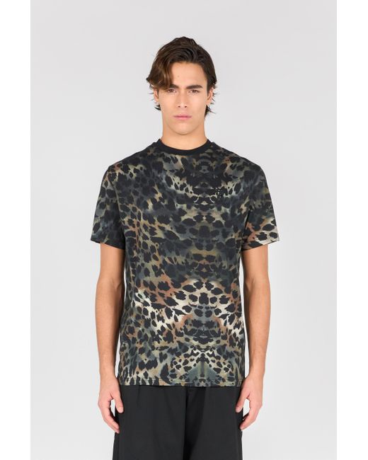 Roberto Cavalli T-Shirt Mit Print Jaguar Skin in Black für Herren