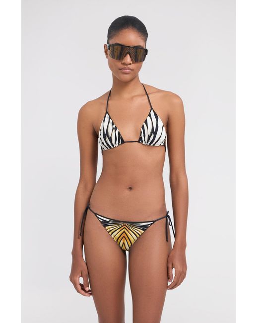 Roberto Cavalli Multicolor Ray Of Print Swimsuit Bikini Bottom