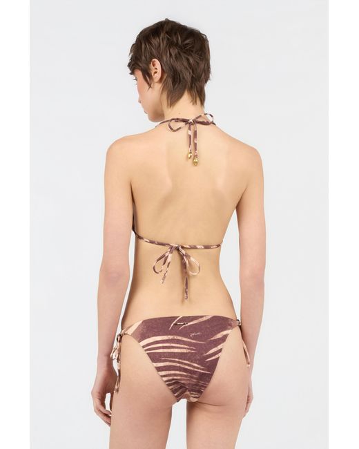 Roberto Cavalli Multicolor Natural Barb Print Bikini
