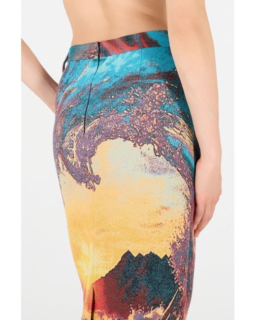 Roberto Cavalli White Itaca Print Skirt