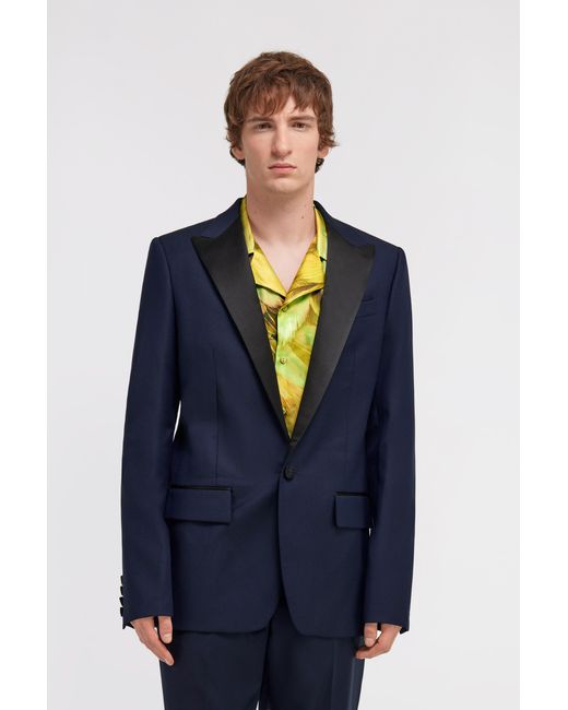 Roberto Cavalli Blue Single Breasted Jacket for men