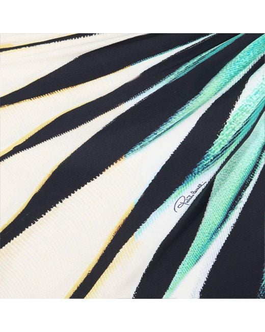 Roberto Cavalli Blue Sarong Mit Ray Of Sea Print