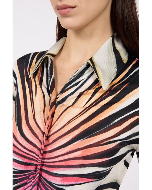 Roberto Cavalli White Ray Of Paradise Print Mini Dress