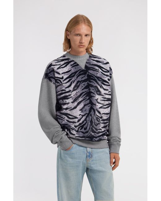 Roberto Cavalli Multicolor Zebra Print Sweatshirt for men