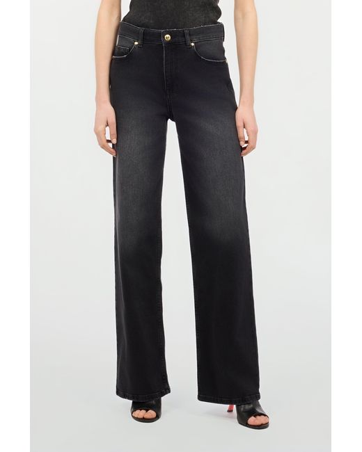 Roberto Cavalli Black Jeans With Logo On The Back