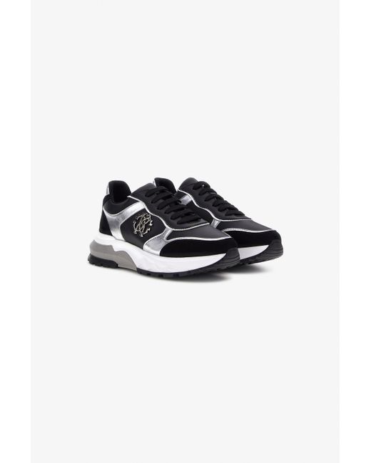 Roberto Cavalli Black Rc Logo Sneakers