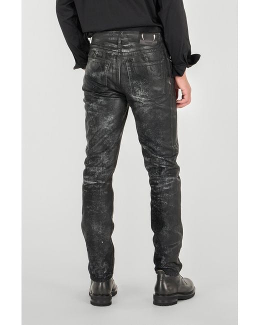 Roberto Cavalli Black Used-Effect Pants for men
