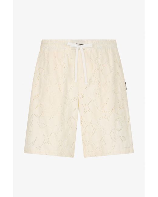 Roberto Cavalli White Ivory Bermuda Shorts for men