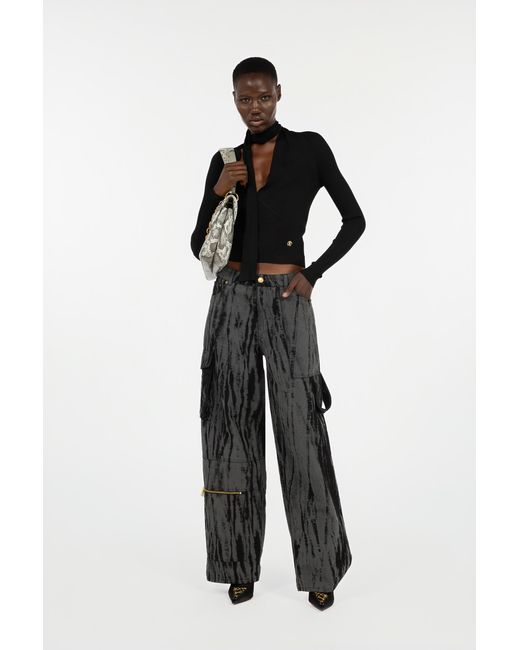 Pull Cache-Cœur Roberto Cavalli en coloris Black