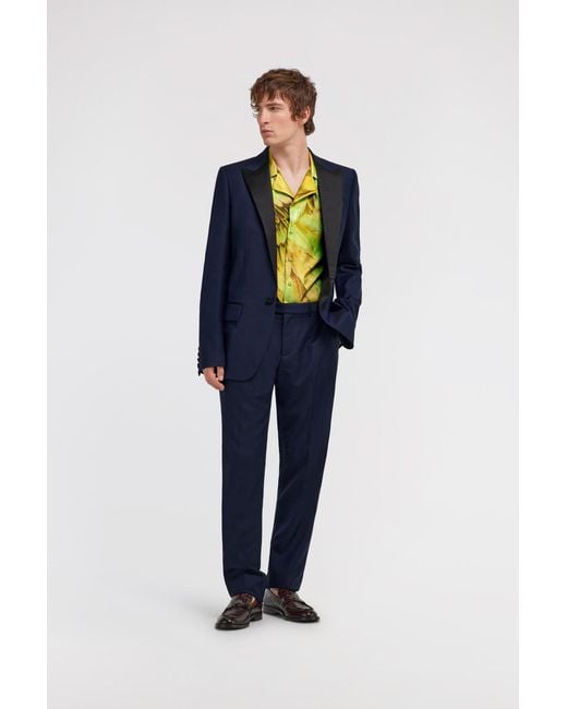 Roberto Cavalli Blue Single Breasted Jacket for men