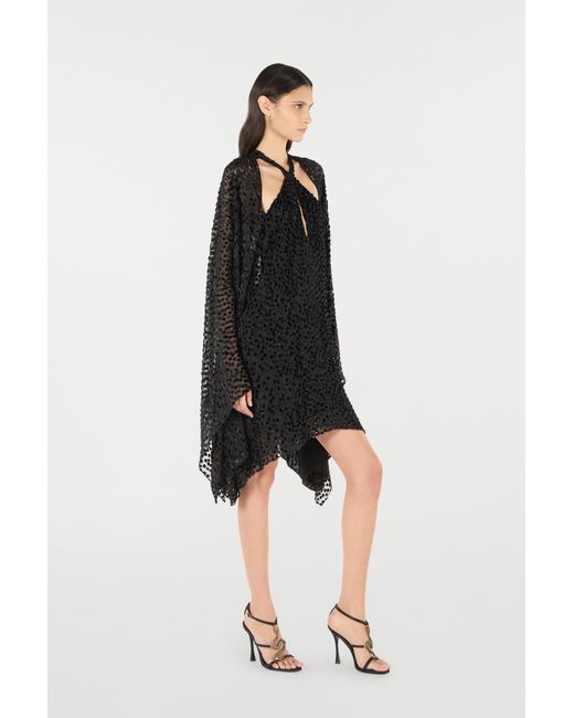 Roberto Cavalli Black Polka-Dot Caftan