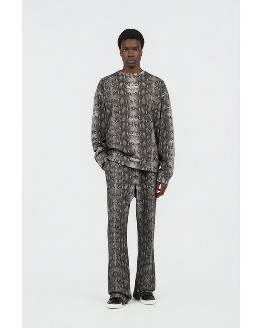 Roberto Cavalli Sweatshirt Mit Python-Print in Gray für Herren