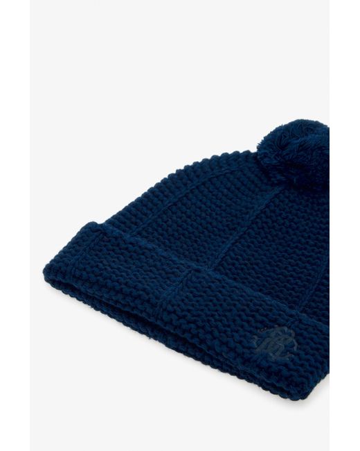 Roberto Cavalli Blue Dark Cashmere Blend Hat