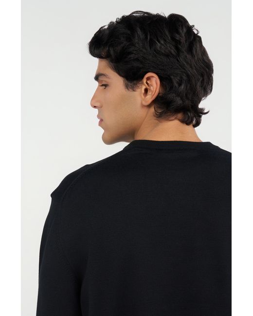 Roberto Cavalli Black Cotton Sweater for men