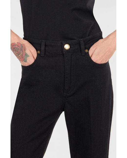 Roberto Cavalli Black Jeans With Mirror Snake Monogram