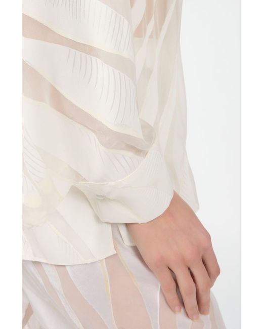 Roberto Cavalli White Shirt With Ray Devoré Print