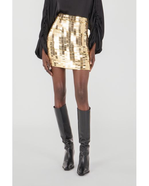 Roberto Cavalli Metallic Appliqués Miniskirt