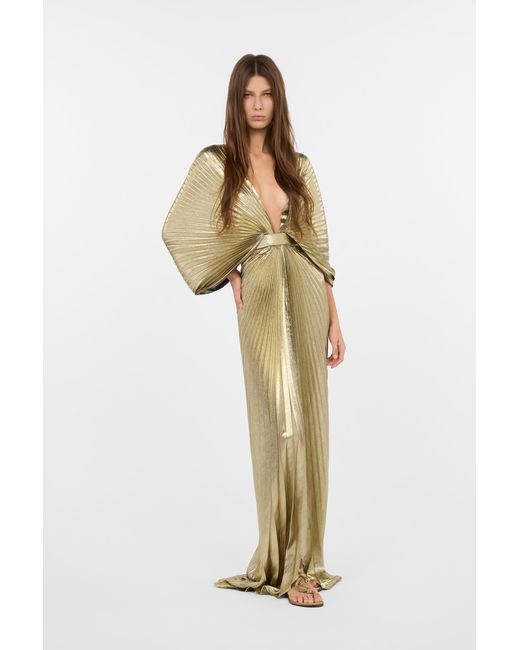 Roberto Cavalli Metallic Lamè Maxi Dress