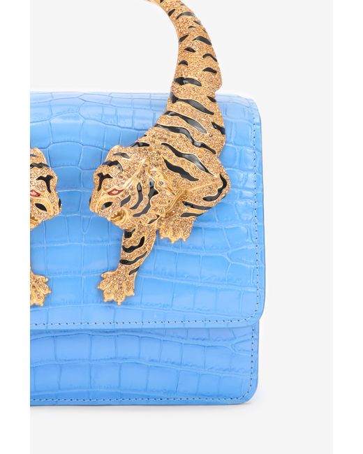Roberto Cavalli Blue Medium Roar Bag