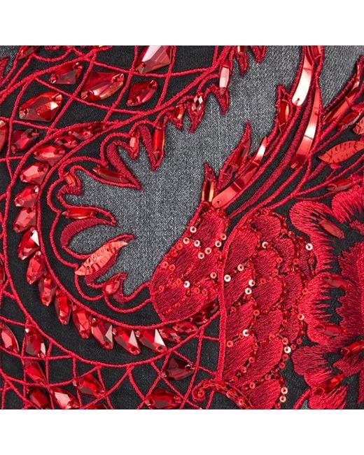 Roberto Cavalli Multicolor Jeans With Embroidery And Sequins