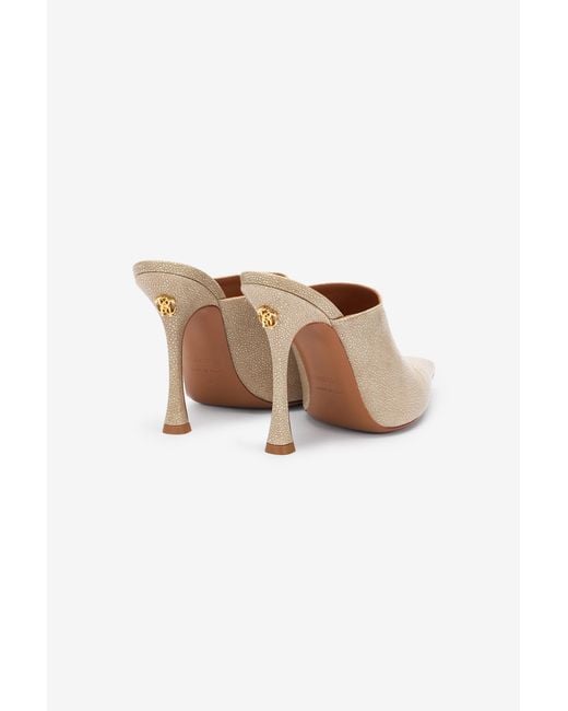 Roberto Cavalli Multicolor Leather Pointed-Toe Mules