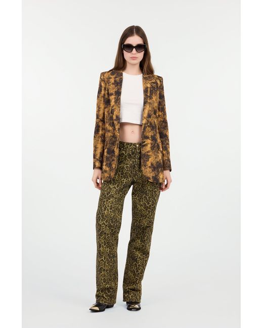 Roberto Cavalli Brown Python Print Jacket