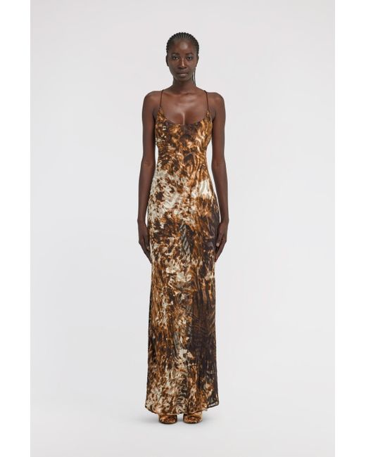 Roberto Cavalli White Slipkleid Mit Appaloosa-Print