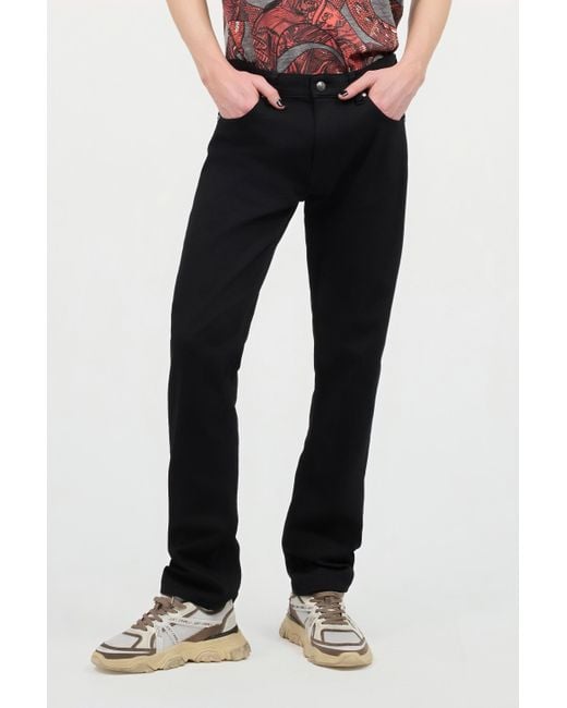 Roberto Cavalli Black Pants With Logo Details for men