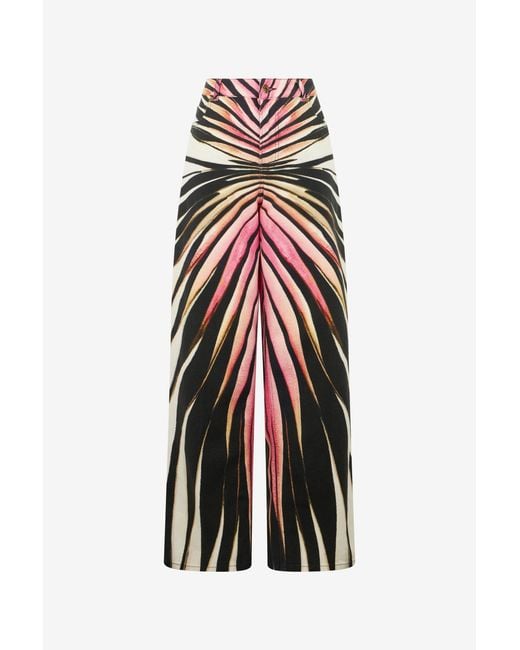 Roberto Cavalli White Jeans With Ray Of Print