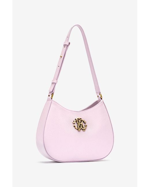 Roberto Cavalli Pink Shoulder Bag With Monogram Rc