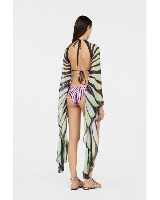 Roberto Cavalli White Ray Of Paradise Print One-Piece Swimsuit