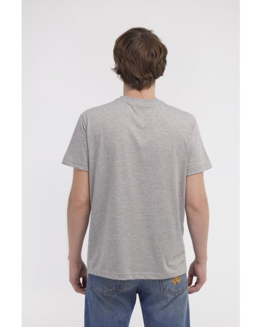 Roberto Cavalli T-Shirt With Eagle Logo And Print in Gray für Herren