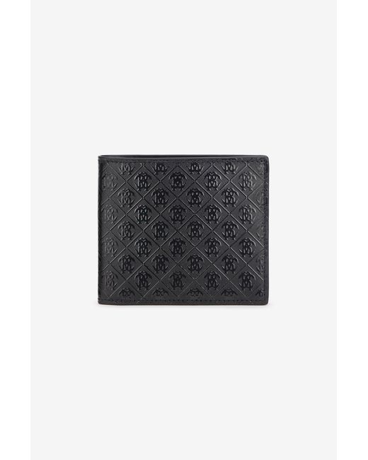 Roberto Cavalli Black Bi-Fold Wallet With Mirror Snake Monogram for men