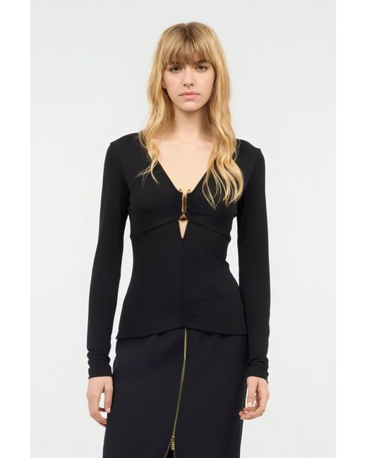 Roberto Cavalli Black Long-Sleeved Top