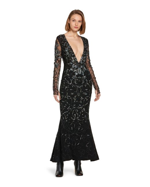 Roberto Cavalli Black Kleid Mit Mosaik-Verzierung