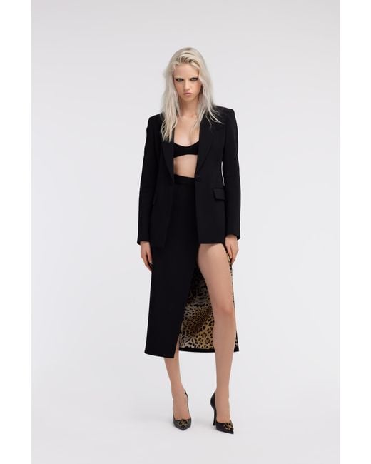 Roberto Cavalli Black One Button Blazer