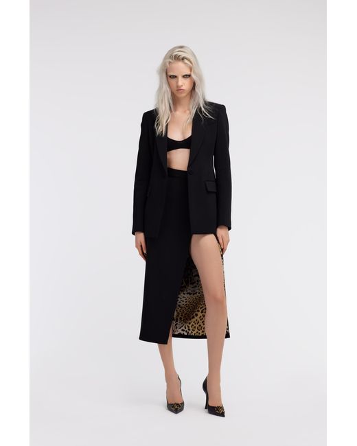 One Button Blazer Roberto Cavalli de color Black