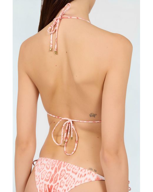 Roberto Cavalli Pink Jaguar Print Bikini Bottom